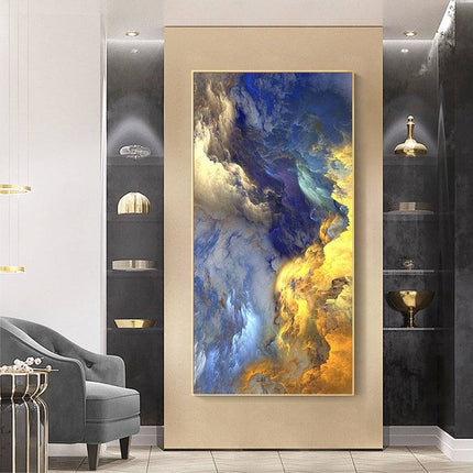 Enchanting Cloudscape - Nordic Abstract Cloud Mist Canvas Poster Wall Poster