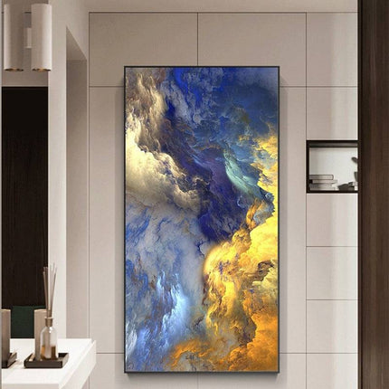 Enchanting Cloudscape - Nordic Abstract Cloud Mist Canvas Poster Wall Poster