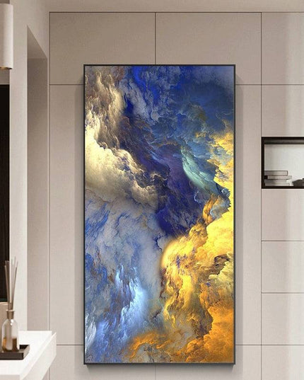 Enchanting Cloudscape - Nordic Abstract Cloud Mist Canvas Poster Wall Poster