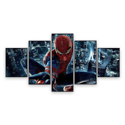 Epic Spider-Man Saga: Five-Pictures Combination Marvel Heroes Canvas Poster 