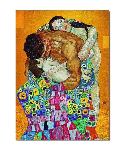 Ethereal Connections: Abstract Classic Gustav Klimt Family Canvas Print 