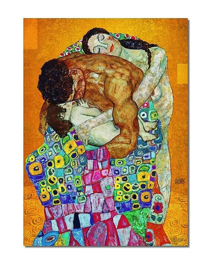 Ethereal Connections: Abstract Classic Gustav Klimt Family Canvas Print 