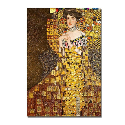 Ethereal Connections: Abstract Classic Gustav Klimt Family Canvas Print 