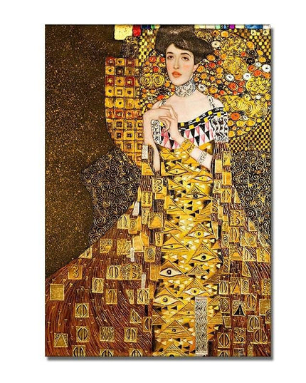 Ethereal Connections: Abstract Classic Gustav Klimt Family Canvas Print 