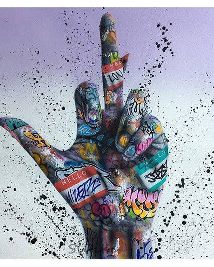 Express Yourself - Hip Hop Inspirational  Gesture Graffiti Art Poster Wall Poster