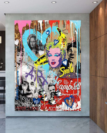 Famous Fusion - Graffiti Pop Art Wall Decor Canvas Poster Wall Poster