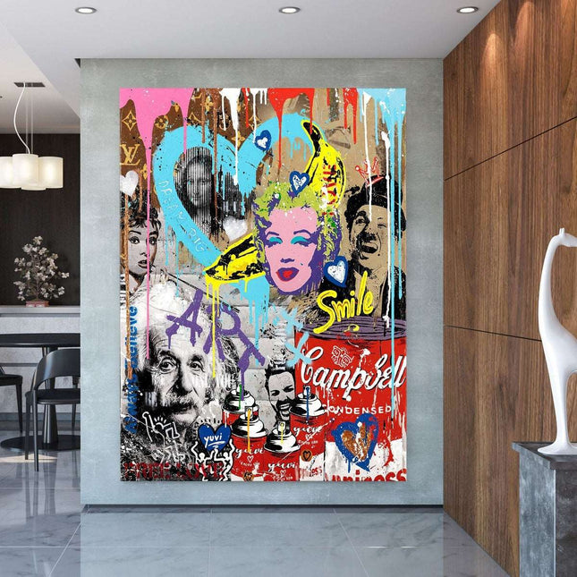 Famous Fusion - Graffiti Pop Art Wall Decor Canvas Poster Wall Poster