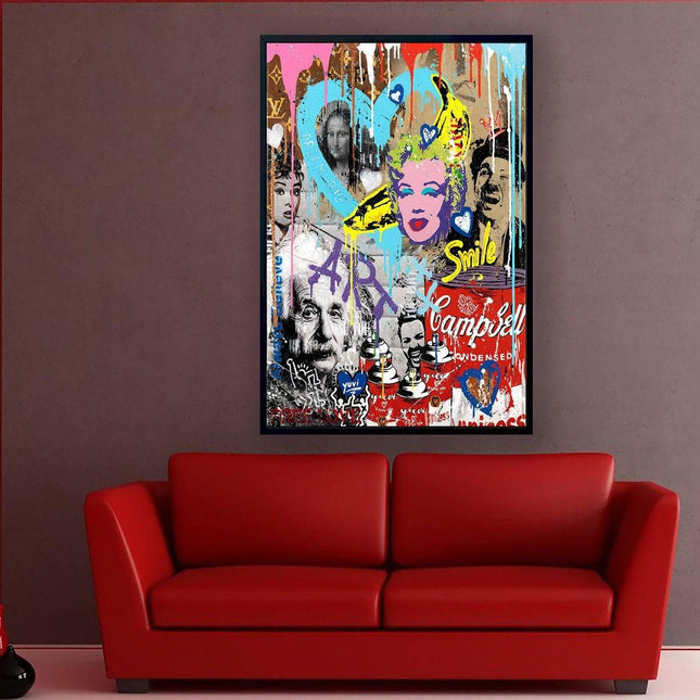 Famous Fusion - Graffiti Pop Art Wall Decor Canvas Poster Wall Poster