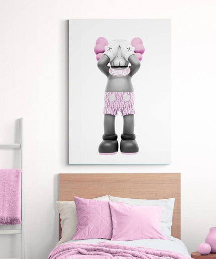 Fashion Frenzy - Dior x Kaws Art Canvas Print Poster Wall Poster