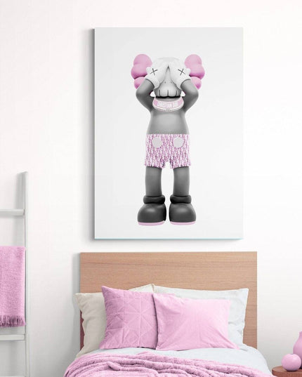 Fashion Frenzy - Dior x Kaws Art Canvas Print Poster Wall Poster