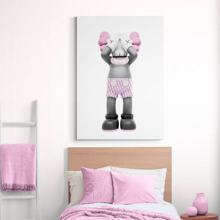 Fashion Frenzy - Dior x Kaws Art Canvas Print Poster Wall Poster