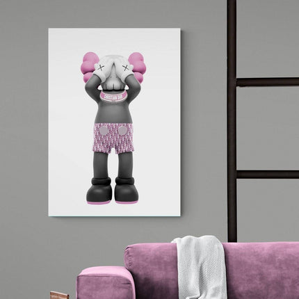 Fashion Frenzy - Dior x Kaws Art Canvas Print Poster Wall Poster