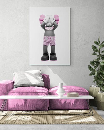 Fashion Frenzy - Dior x Kaws Art Canvas Print Poster Wall Poster