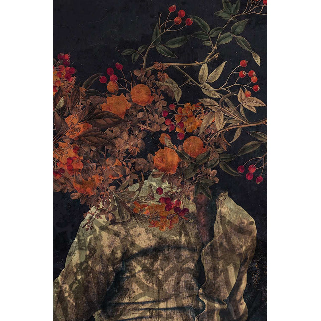 Floral Fusion: Flower Head Graffiti Art Wall Poster