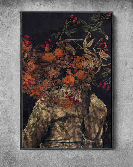 Floral Fusion: Flower Head Graffiti Art Wall Poster