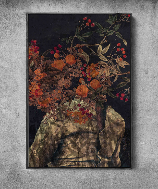 Floral Fusion: Flower Head Graffiti Art Wall Poster