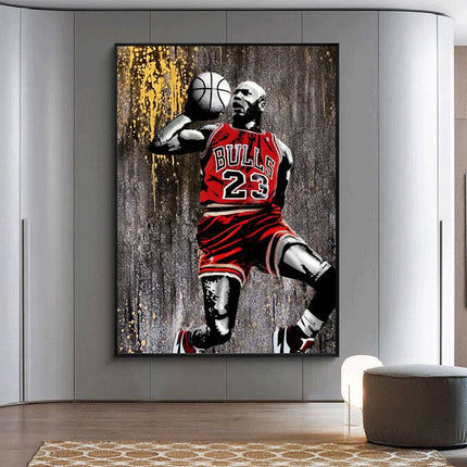 GOAT Michael Jordan Dunk Wall Art: Tribute to the Basketball Legend