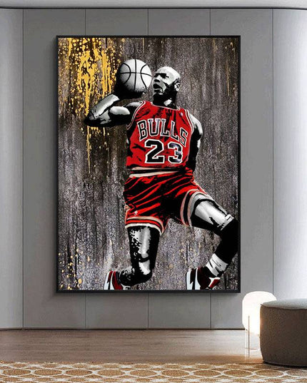 GOAT Michael Jordan Dunk Wall Art: Tribute to the Basketball Legend