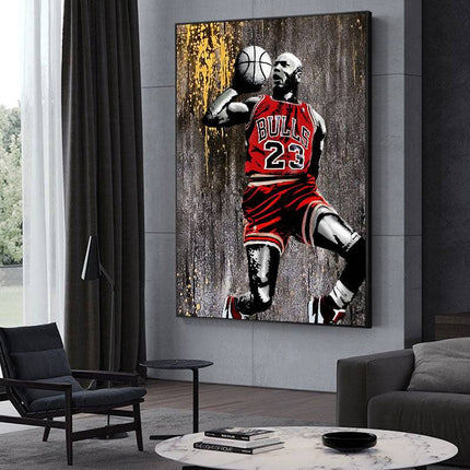 GOAT Michael Jordan Dunk Wall Art: Tribute to the Basketball Legend