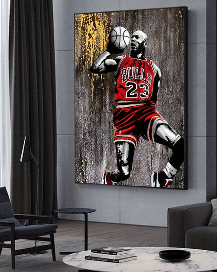GOAT Michael Jordan Dunk Wall Art: Tribute to the Basketball Legend