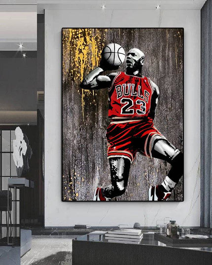 GOAT Michael Jordan Dunk Wall Art: Tribute to the Basketball Legend
