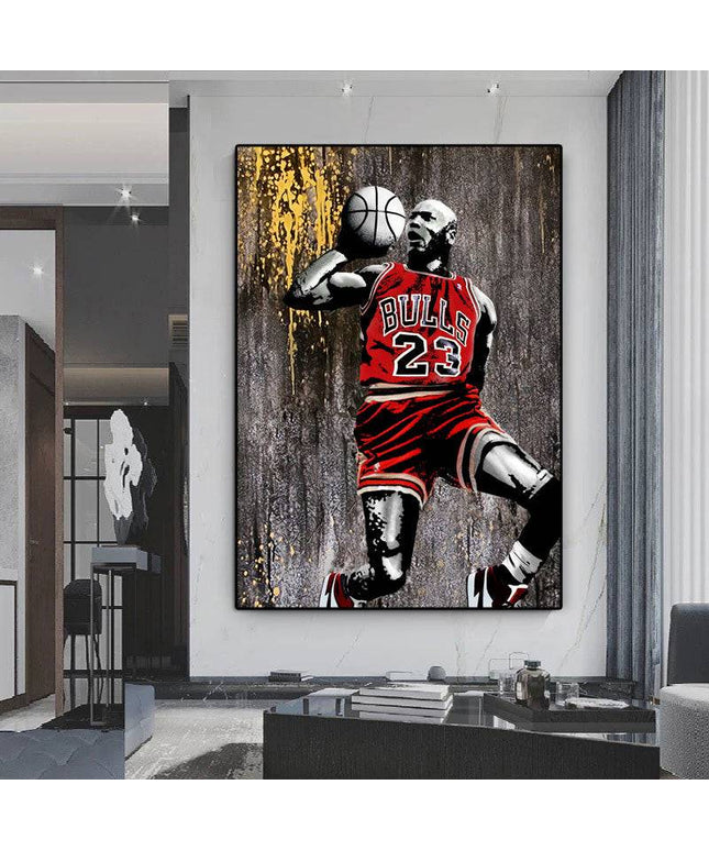 GOAT Michael Jordan Dunk Wall Art: Tribute to the Basketball Legend