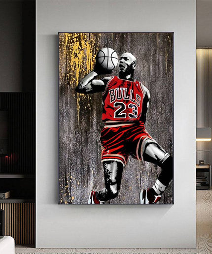 GOAT Michael Jordan Dunk Wall Art: Tribute to the Basketball Legend