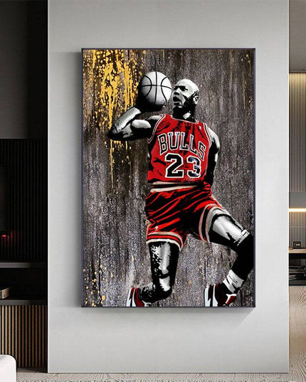 GOAT Michael Jordan Dunk Wall Art: Tribute to the Basketball Legend