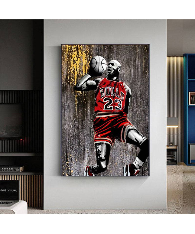 GOAT Michael Jordan Dunk Wall Art: Tribute to the Basketball Legend