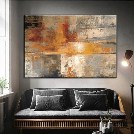 Gilded Glow: Golden Abstract Art Wall Poster 