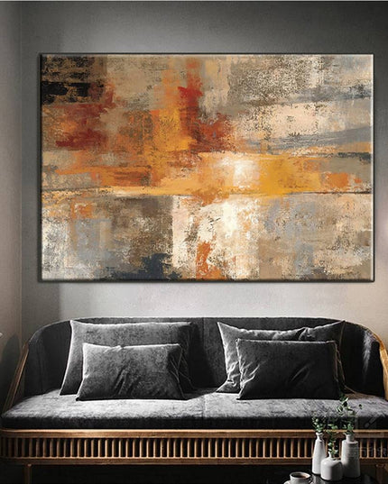 Gilded Glow: Golden Abstract Art Wall Poster 