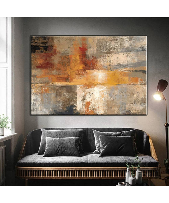 Gilded Glow: Golden Abstract Art Wall Poster 
