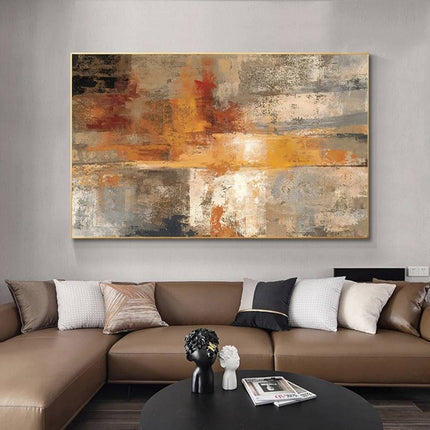 Gilded Glow: Golden Abstract Art Wall Poster 