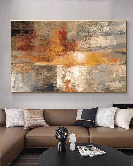 Gilded Glow: Golden Abstract Art Wall Poster 