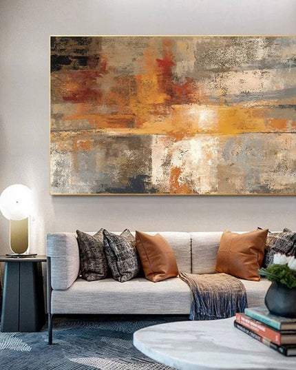 Gilded Glow: Golden Abstract Art Wall Poster 