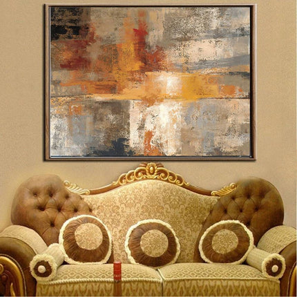 Gilded Glow: Golden Abstract Art Wall Poster 