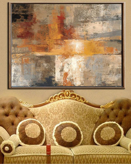 Gilded Glow: Golden Abstract Art Wall Poster 