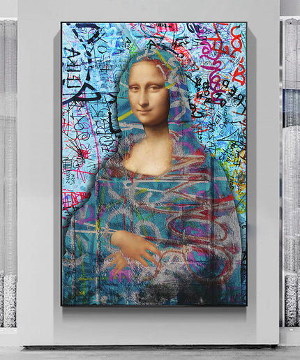 Graffiti Mona Lisa: Modern Twist - Gallerie Canvas