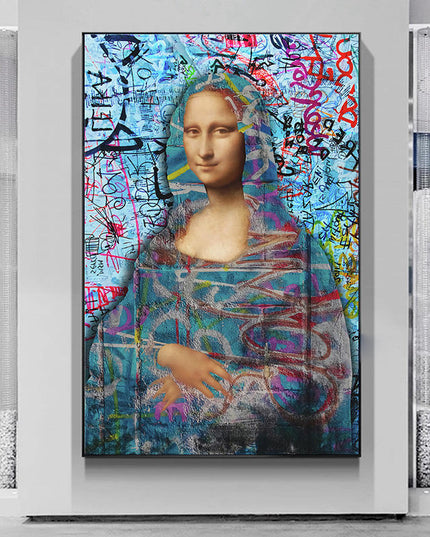 Graffiti Mona Lisa: Modern Twist - Gallerie Canvas