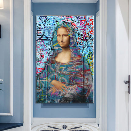 Graffiti Mona Lisa: Modern Twist - Gallerie Canvas