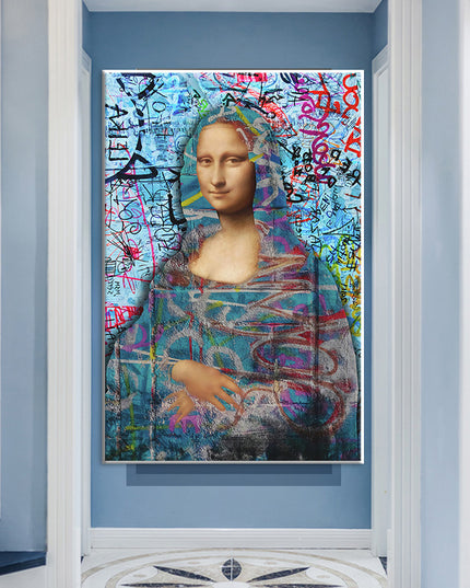 Graffiti Mona Lisa: Modern Twist - Gallerie Canvas