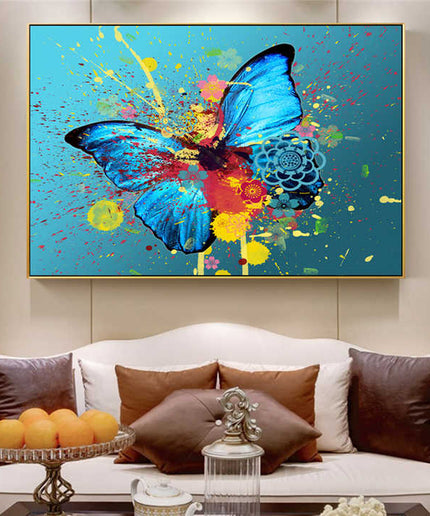 Whimsical Wings: Abstract Watercolor Butterfly - Gallerie Canvas