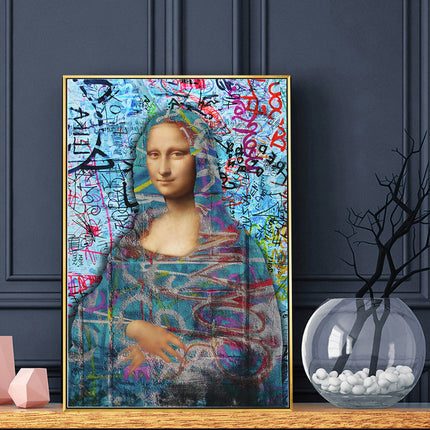 Graffiti Mona Lisa: Modern Twist - Gallerie Canvas