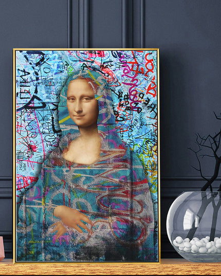 Graffiti Mona Lisa: Modern Twist - Gallerie Canvas