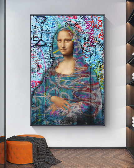 Graffiti Mona Lisa: Modern Twist - Gallerie Canvas