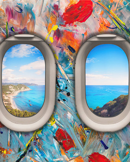 Traveler's Perspective: Colorful Abstract Seascape - Gallerie Canvas