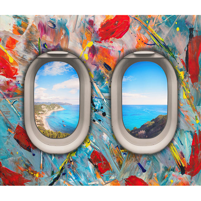Traveler's Perspective: Colorful Abstract Seascape - Gallerie Canvas