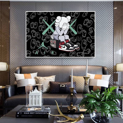 Iconic Collaboration: Kaws XX x Nike Jordan OG Canvas Poster Wall Poster