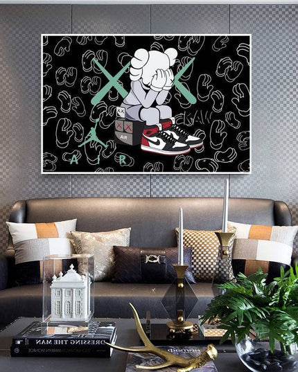Iconic Collaboration: Kaws XX x Nike Jordan OG Canvas Poster Wall Poster