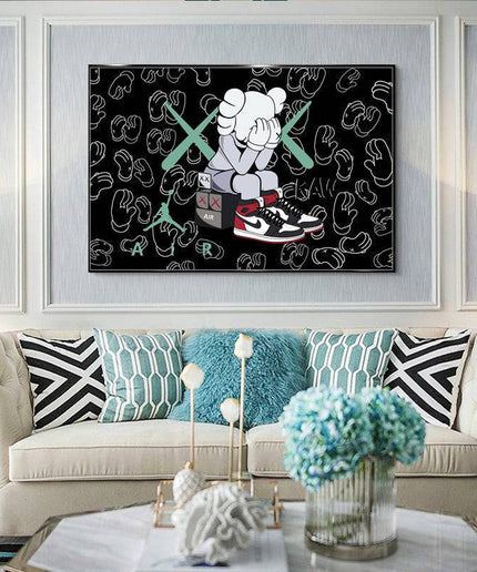 Iconic Collaboration: Kaws XX x Nike Jordan OG Canvas Poster Wall Poster